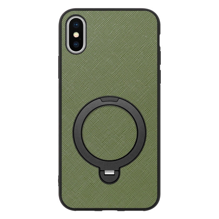 [ LOOF CASUAL MAG-RING Series ] iPhone X / XS iPhonex iPhonexs スマホケース 背面 ケース カバー ハードケース マグネット内蔵の薄型多機能リング付 スタンド [ iPhone X / XS ]