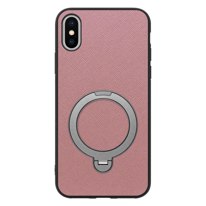 [ LOOF CASUAL MAG-RING Series ] iPhone X / XS iPhonex iPhonexs スマホケース 背面 ケース カバー ハードケース マグネット内蔵の薄型多機能リング付 スタンド [ iPhone X / XS ]