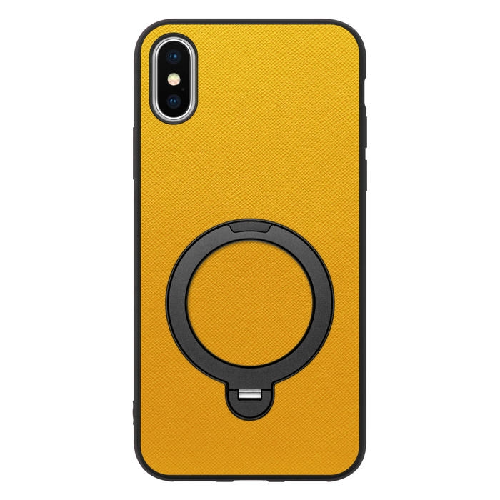 [ LOOF CASUAL MAG-RING Series ] iPhone X / XS iPhonex iPhonexs スマホケース 背面 ケース カバー ハードケース マグネット内蔵の薄型多機能リング付 スタンド [ iPhone X / XS ]