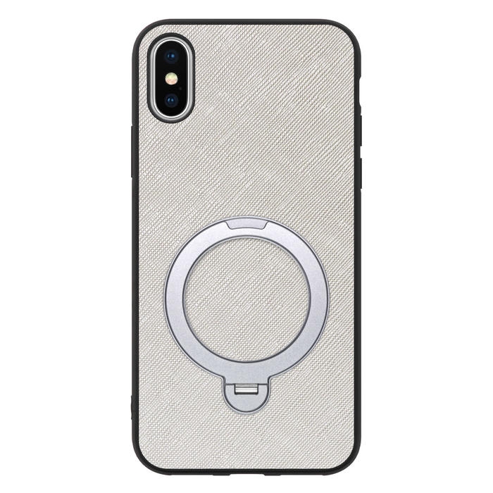 [ LOOF CASUAL MAG-RING Series ] iPhone X / XS iPhonex iPhonexs スマホケース 背面 ケース カバー ハードケース マグネット内蔵の薄型多機能リング付 スタンド [ iPhone X / XS ]