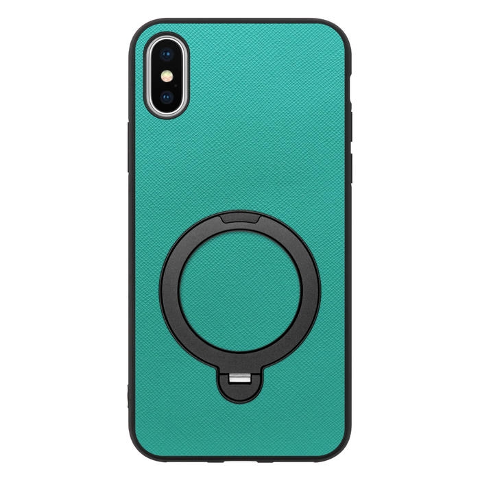 [ LOOF CASUAL MAG-RING Series ] iPhone X / XS iPhonex iPhonexs スマホケース 背面 ケース カバー ハードケース マグネット内蔵の薄型多機能リング付 スタンド [ iPhone X / XS ]