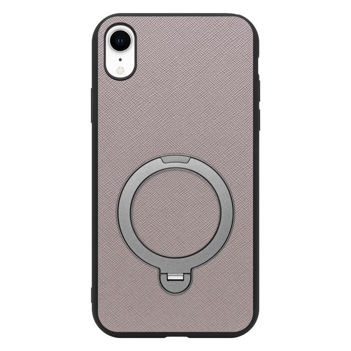 [ LOOF CASUAL MAG-RING Series ] iPhone XR iPhonexr スマホケース 背面 ケース カバー ハードケース マグネット内蔵の薄型多機能リング付 スタンド [ iPhone XR ]