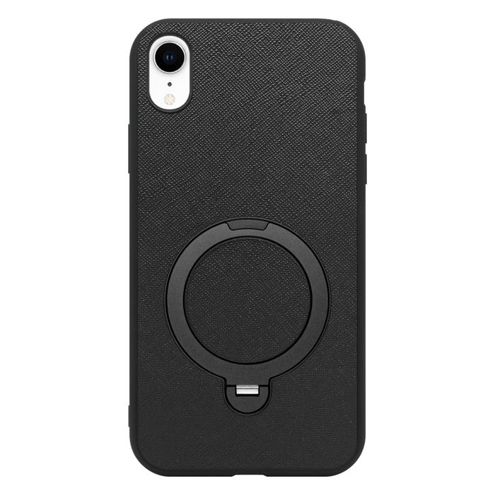 [ LOOF CASUAL MAG-RING Series ] iPhone XR iPhonexr スマホケース 背面 ケース カバー ハードケース マグネット内蔵の薄型多機能リング付 スタンド [ iPhone XR ]