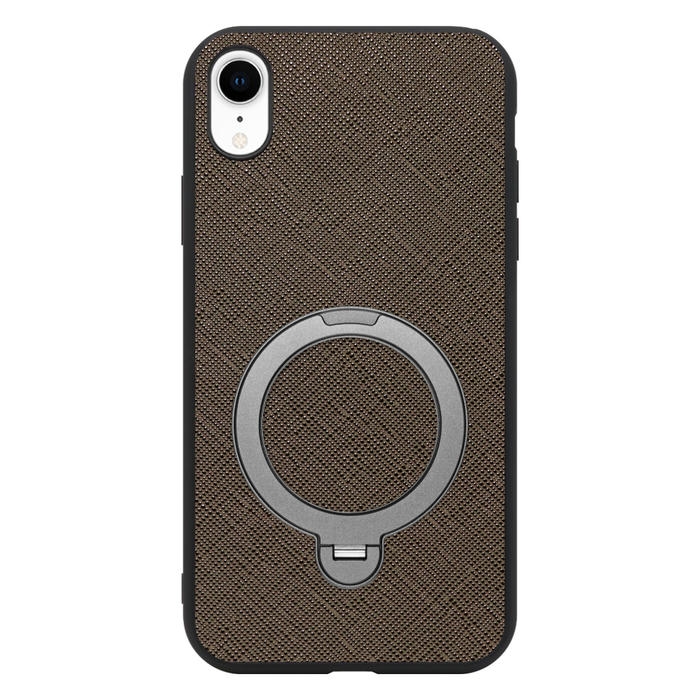 [ LOOF CASUAL MAG-RING Series ] iPhone XR iPhonexr スマホケース 背面 ケース カバー ハードケース マグネット内蔵の薄型多機能リング付 スタンド [ iPhone XR ]