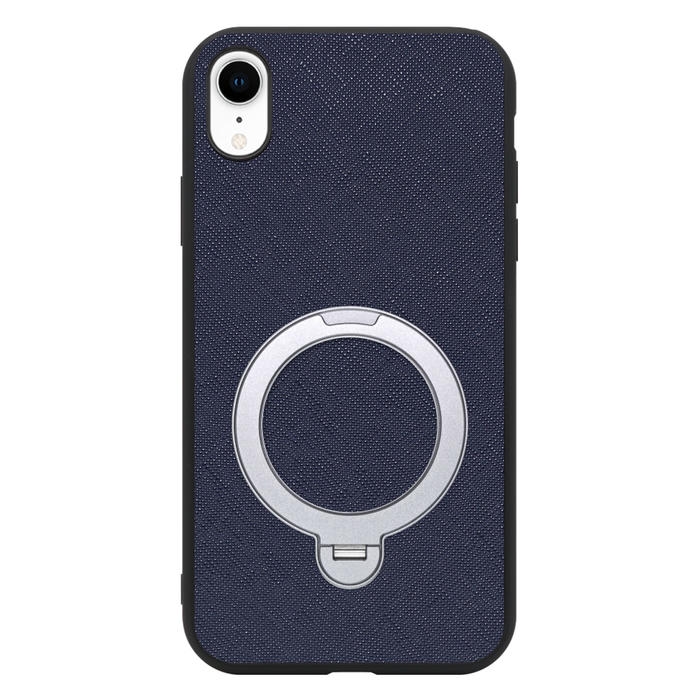 [ LOOF CASUAL MAG-RING Series ] iPhone XR iPhonexr スマホケース 背面 ケース カバー ハードケース マグネット内蔵の薄型多機能リング付 スタンド [ iPhone XR ]