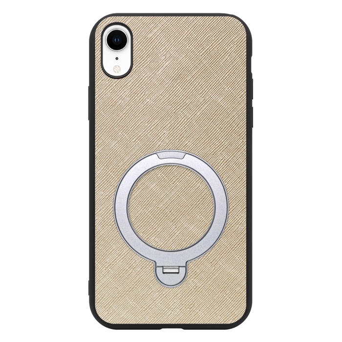[ LOOF CASUAL MAG-RING Series ] iPhone XR iPhonexr スマホケース 背面 ケース カバー ハードケース マグネット内蔵の薄型多機能リング付 スタンド [ iPhone XR ]