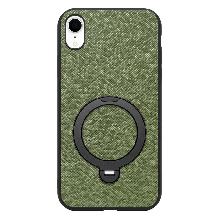 [ LOOF CASUAL MAG-RING Series ] iPhone XR iPhonexr スマホケース 背面 ケース カバー ハードケース マグネット内蔵の薄型多機能リング付 スタンド [ iPhone XR ]