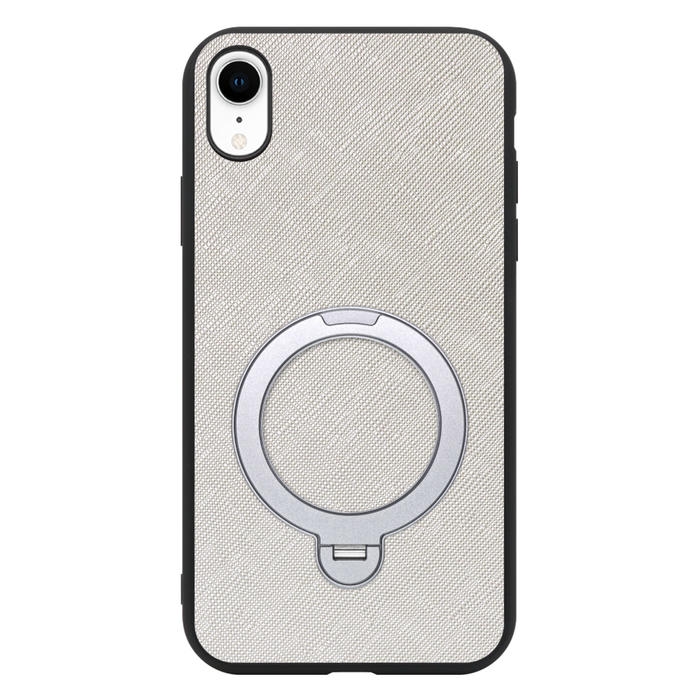 [ LOOF CASUAL MAG-RING Series ] iPhone XR iPhonexr スマホケース 背面 ケース カバー ハードケース マグネット内蔵の薄型多機能リング付 スタンド [ iPhone XR ]