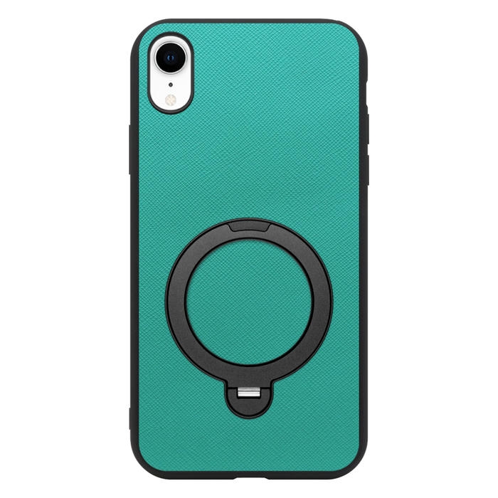 [ LOOF CASUAL MAG-RING Series ] iPhone XR iPhonexr スマホケース 背面 ケース カバー ハードケース マグネット内蔵の薄型多機能リング付 スタンド [ iPhone XR ]