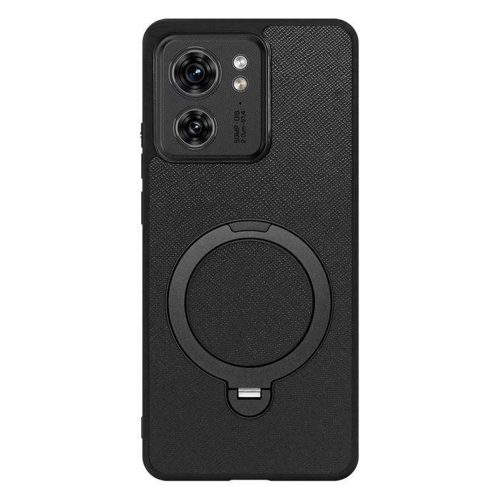 [ LOOF CASUAL MAG-RING Series ] motorola edge 40  スマホケース 背面 ケース カバー ハードケース マグネット内蔵の薄型多機能リング付 スタンド [ motorola edge 40 ]