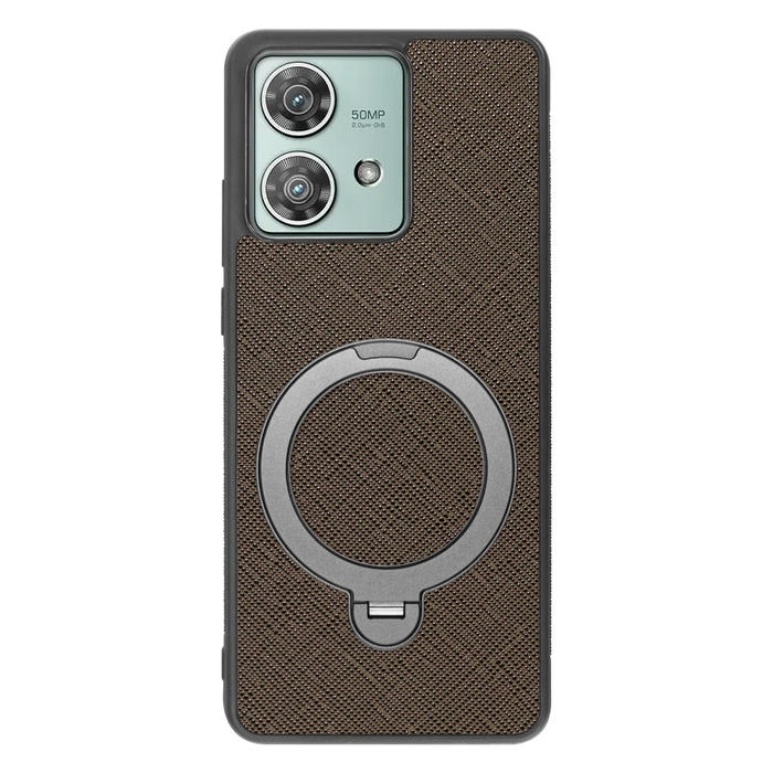 [ LOOF CASUAL MAG-RING Series ] motorola edge 40 neo motorola edge40neo スマホケース 背面 ケース カバー ハードケース マグネット内蔵の薄型多機能リング付 スタンド [ motorola edge 40 neo ]