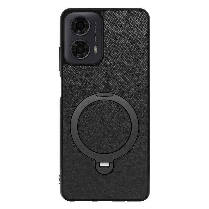 [ LOOF CASUAL MAG-RING Series ] moto g24 motorola g24 スマホケース 背面 ケース カバー ハードケース マグネット内蔵の薄型多機能リング付 スタンド [ moto g24 ]