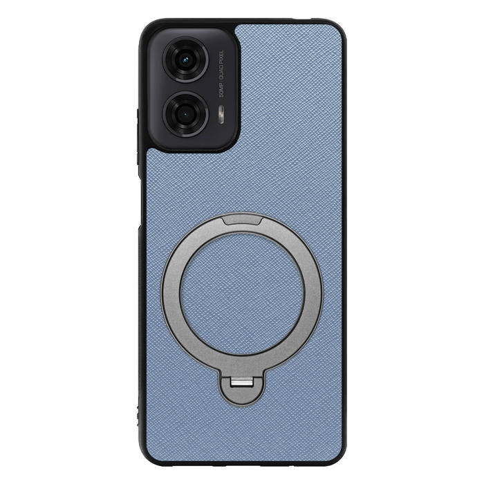 [ LOOF CASUAL MAG-RING Series ] moto g24 motorola g24 スマホケース 背面 ケース カバー ハードケース マグネット内蔵の薄型多機能リング付 スタンド [ moto g24 ]