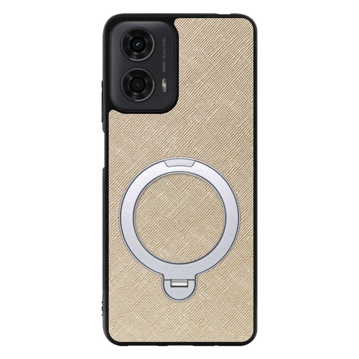 [ LOOF CASUAL MAG-RING Series ] moto g24 motorola g24 スマホケース 背面 ケース カバー ハードケース マグネット内蔵の薄型多機能リング付 スタンド [ moto g24 ]