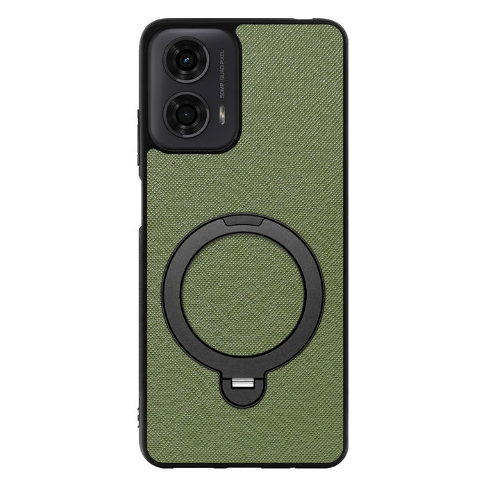 [ LOOF CASUAL MAG-RING Series ] moto g24 motorola g24 スマホケース 背面 ケース カバー ハードケース マグネット内蔵の薄型多機能リング付 スタンド [ moto g24 ]