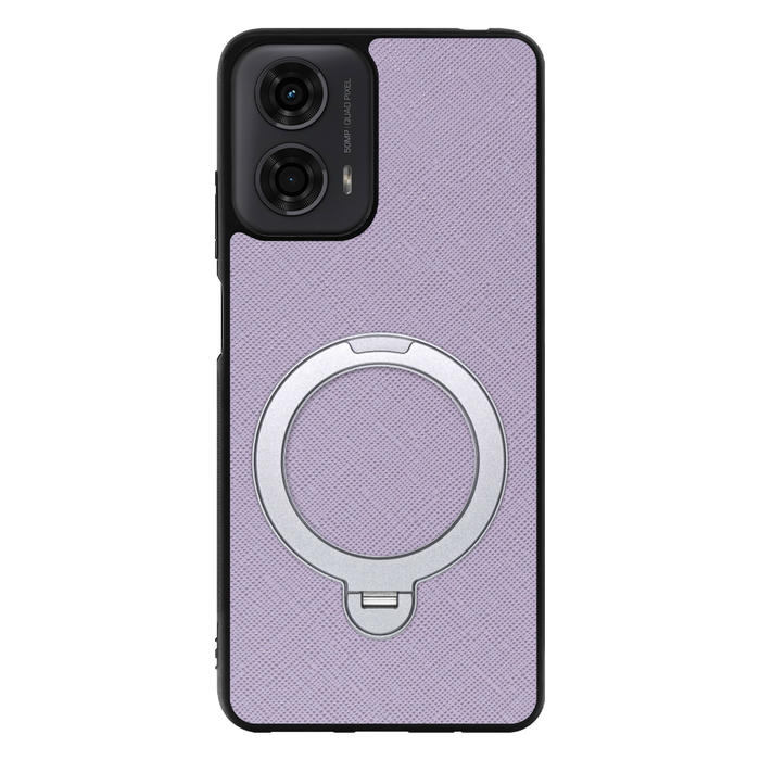 [ LOOF CASUAL MAG-RING Series ] moto g24 motorola g24 スマホケース 背面 ケース カバー ハードケース マグネット内蔵の薄型多機能リング付 スタンド [ moto g24 ]