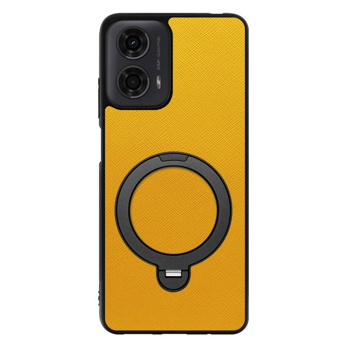 [ LOOF CASUAL MAG-RING Series ] moto g24 motorola g24 スマホケース 背面 ケース カバー ハードケース マグネット内蔵の薄型多機能リング付 スタンド [ moto g24 ]