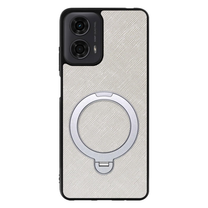 [ LOOF CASUAL MAG-RING Series ] moto g24 motorola g24 スマホケース 背面 ケース カバー ハードケース マグネット内蔵の薄型多機能リング付 スタンド [ moto g24 ]