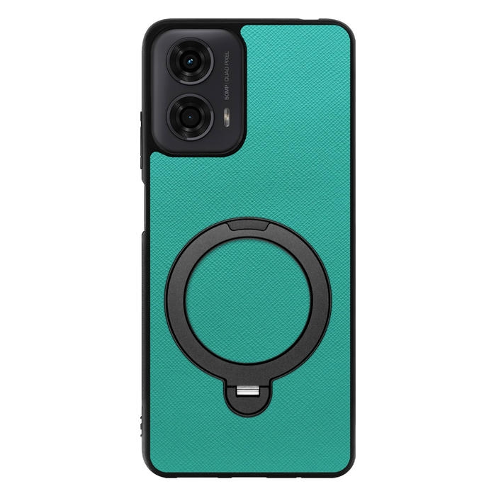 [ LOOF CASUAL MAG-RING Series ] moto g24 motorola g24 スマホケース 背面 ケース カバー ハードケース マグネット内蔵の薄型多機能リング付 スタンド [ moto g24 ]