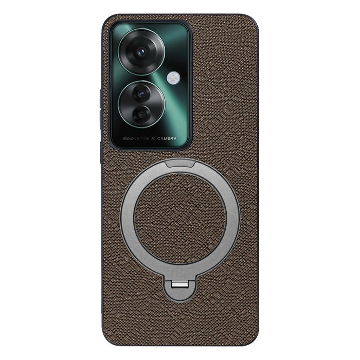 [ LOOF CASUAL MAG-RING Series ] OPPO Reno11 A  スマホケース 背面 ケース カバー ハードケース マグネット内蔵の薄型多機能リング付 スタンド [ OPPO Reno11 A ]