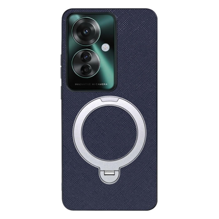 [ LOOF CASUAL MAG-RING Series ] OPPO Reno11 A  スマホケース 背面 ケース カバー ハードケース マグネット内蔵の薄型多機能リング付 スタンド [ OPPO Reno11 A ]