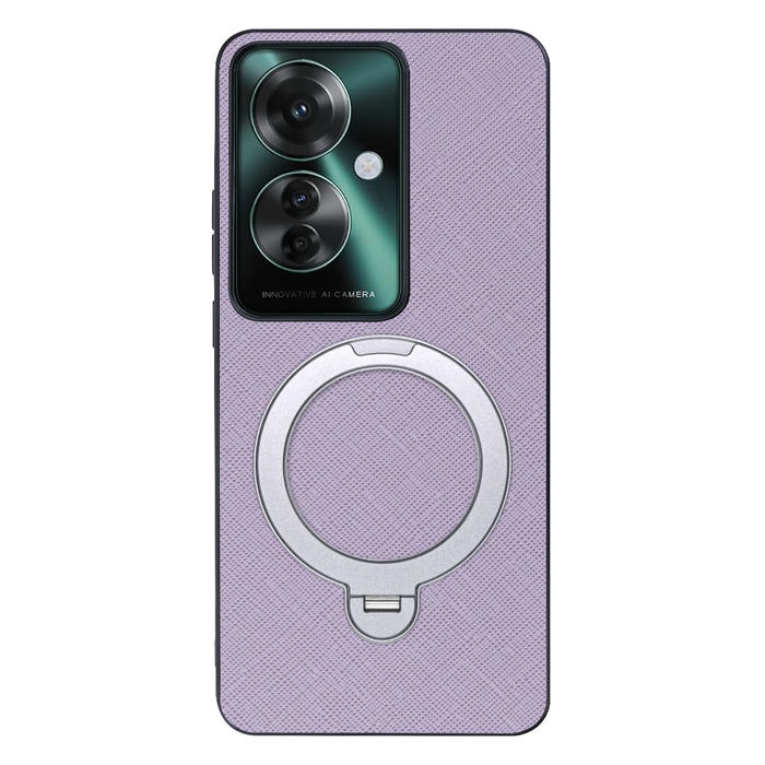 [ LOOF CASUAL MAG-RING Series ] OPPO Reno11 A  スマホケース 背面 ケース カバー ハードケース マグネット内蔵の薄型多機能リング付 スタンド [ OPPO Reno11 A ]