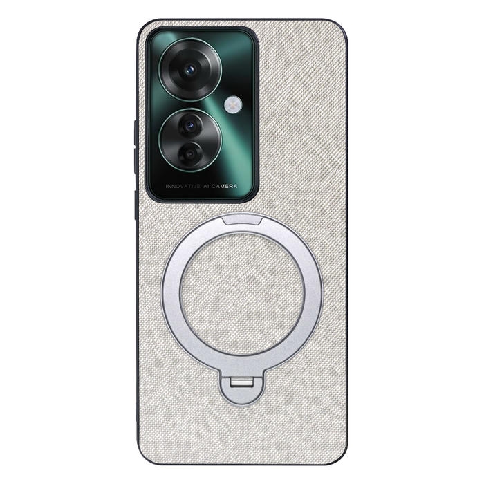 [ LOOF CASUAL MAG-RING Series ] OPPO Reno11 A  スマホケース 背面 ケース カバー ハードケース マグネット内蔵の薄型多機能リング付 スタンド [ OPPO Reno11 A ]