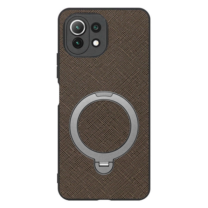 [ LOOF CASUAL MAG-RING Series ] Xiaomi Mi 11 Lite 5G mi11lite5g 11lite スマホケース 背面 ケース カバー ハードケース マグネット内蔵の薄型多機能リング付 スタンド [ Mi 11 Lite 5G ]