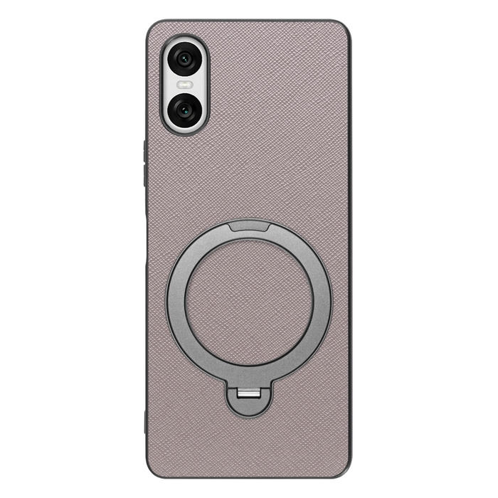 [ LOOF CASUAL MAG-RING Series ] Xperia 10 VI  スマホケース 背面 ケース カバー ハードケース マグネット内蔵の薄型多機能リング付 スタンド [ Xperia 10 VI ]