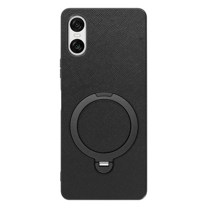 [ LOOF CASUAL MAG-RING Series ] Xperia 10 VI  スマホケース 背面 ケース カバー ハードケース マグネット内蔵の薄型多機能リング付 スタンド [ Xperia 10 VI ]