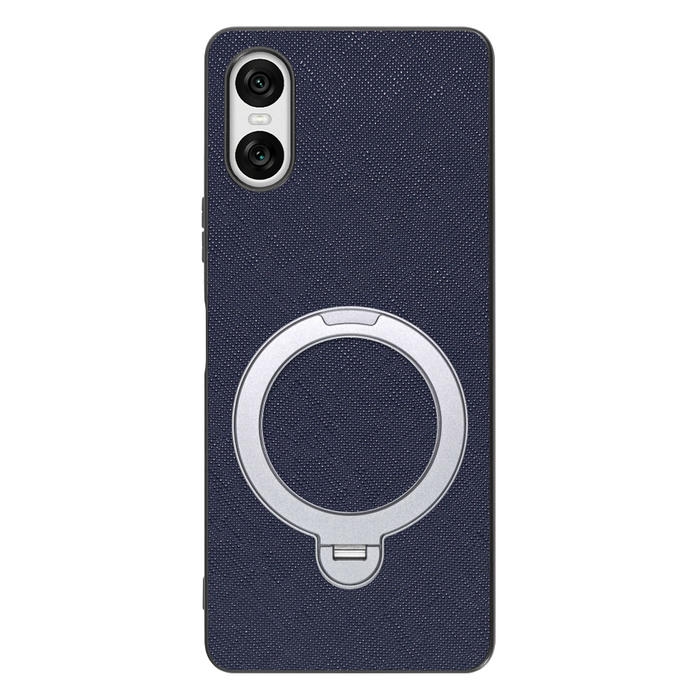 [ LOOF CASUAL MAG-RING Series ] Xperia 10 VI  スマホケース 背面 ケース カバー ハードケース マグネット内蔵の薄型多機能リング付 スタンド [ Xperia 10 VI ]