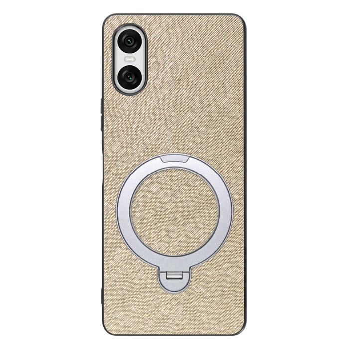 [ LOOF CASUAL MAG-RING Series ] Xperia 10 VI  スマホケース 背面 ケース カバー ハードケース マグネット内蔵の薄型多機能リング付 スタンド [ Xperia 10 VI ]