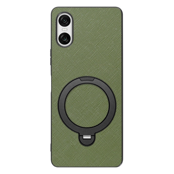 [ LOOF CASUAL MAG-RING Series ] Xperia 10 VI  スマホケース 背面 ケース カバー ハードケース マグネット内蔵の薄型多機能リング付 スタンド [ Xperia 10 VI ]