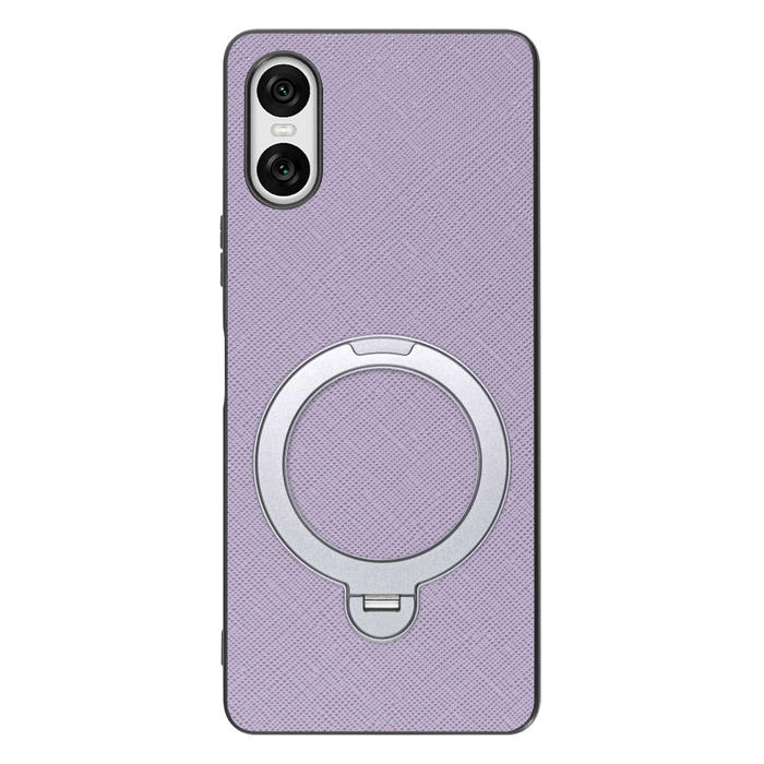 [ LOOF CASUAL MAG-RING Series ] Xperia 10 VI  スマホケース 背面 ケース カバー ハードケース マグネット内蔵の薄型多機能リング付 スタンド [ Xperia 10 VI ]