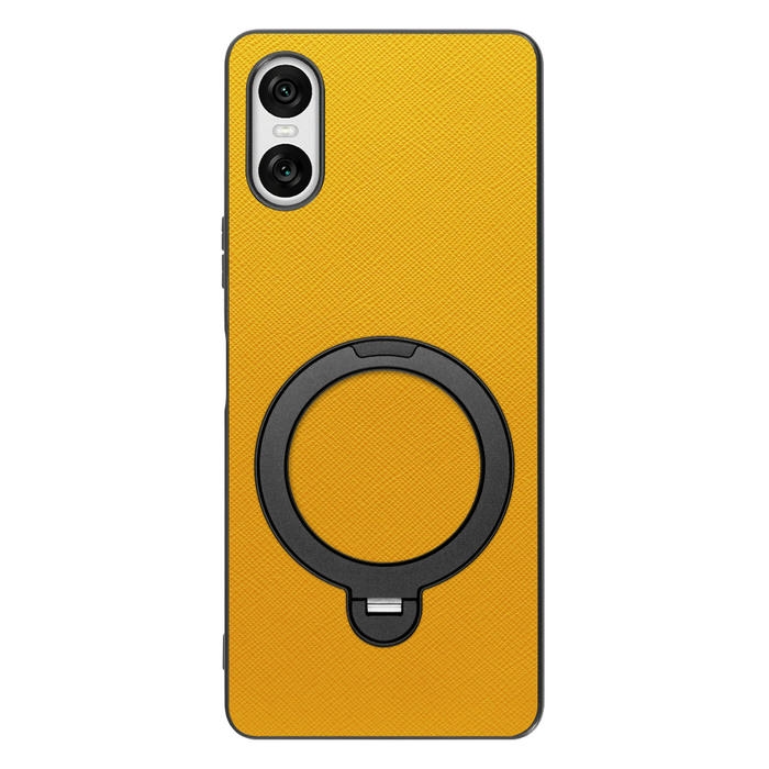 [ LOOF CASUAL MAG-RING Series ] Xperia 10 VI  スマホケース 背面 ケース カバー ハードケース マグネット内蔵の薄型多機能リング付 スタンド [ Xperia 10 VI ]