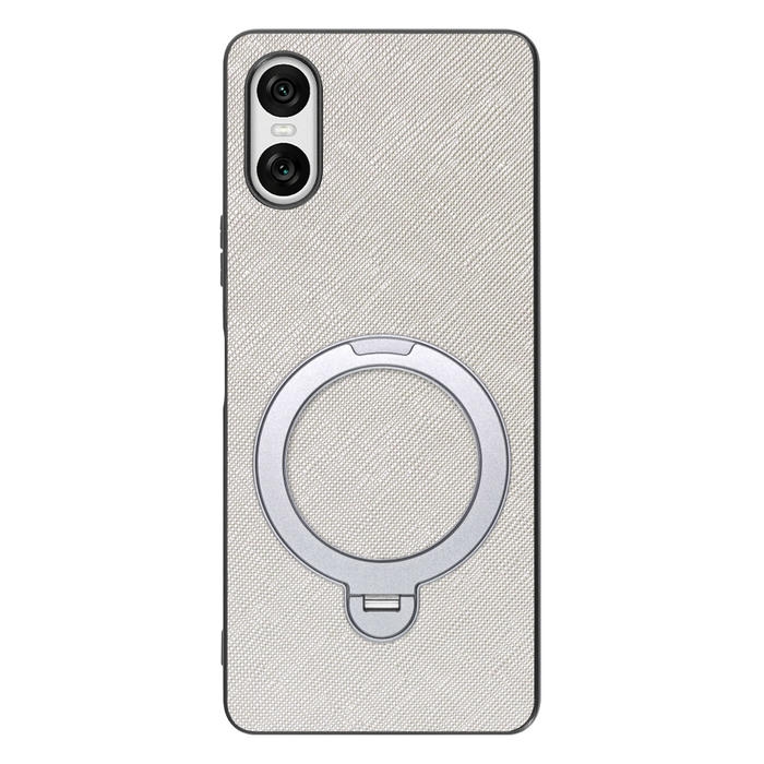 [ LOOF CASUAL MAG-RING Series ] Xperia 10 VI  スマホケース 背面 ケース カバー ハードケース マグネット内蔵の薄型多機能リング付 スタンド [ Xperia 10 VI ]