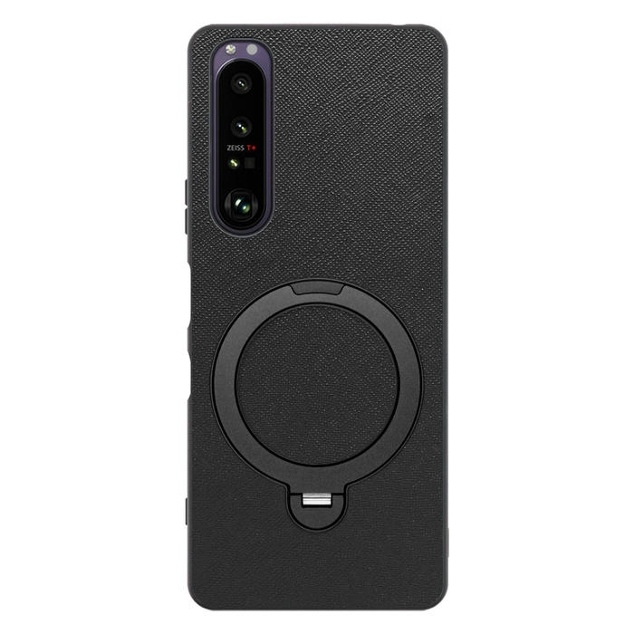 [ LOOF CASUAL MAG-RING Series ] Xperia 1 III SO-51B / SOG03 / XQ-BC42 xperia1III 1III xperia1 スマホケース 背面 ケース カバー ハードケース マグネット内蔵の薄型多機能リング付 スタンド [ Xperia 1 III ]