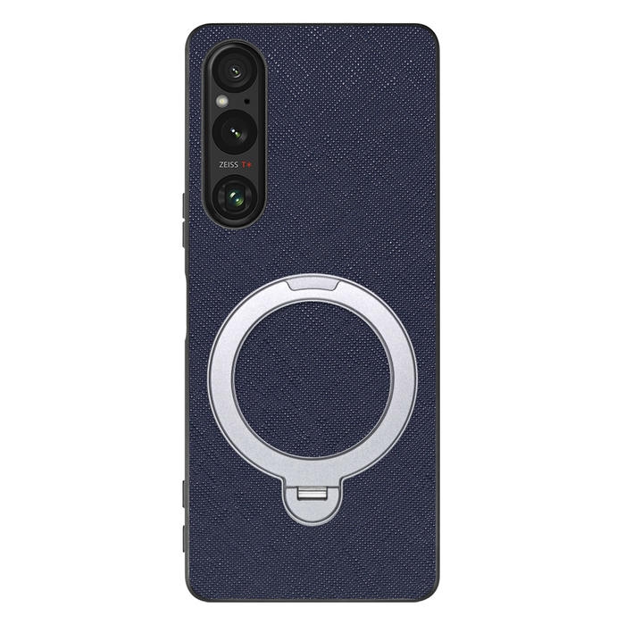 [ LOOF CASUAL MAG-RING Series ] Xperia 1 V 1V xperia1V スマホケース 背面 ケース カバー ハードケース マグネット内蔵の薄型多機能リング付 スタンド [ Xperia 1 V ]