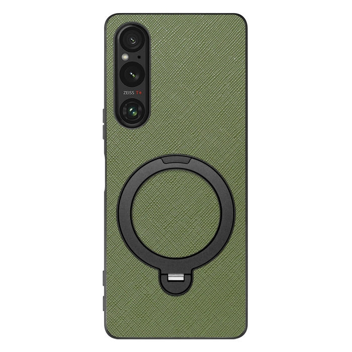 [ LOOF CASUAL MAG-RING Series ] Xperia 1 V 1V xperia1V スマホケース 背面 ケース カバー ハードケース マグネット内蔵の薄型多機能リング付 スタンド [ Xperia 1 V ]