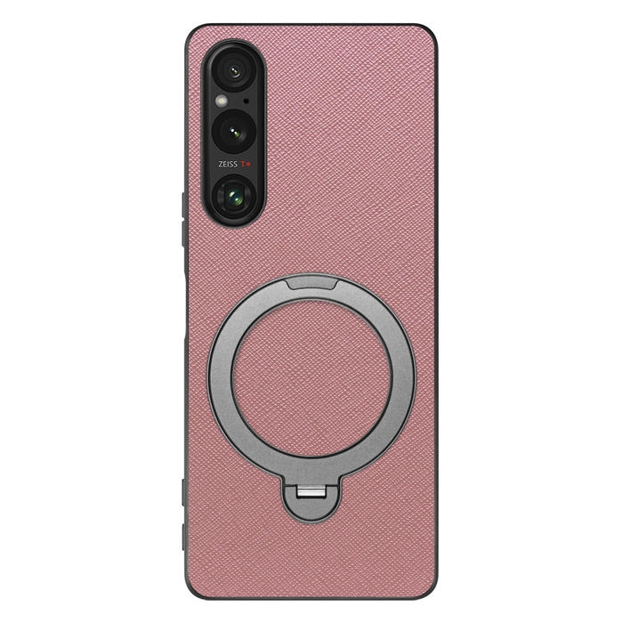 [ LOOF CASUAL MAG-RING Series ] Xperia 1 V 1V xperia1V スマホケース 背面 ケース カバー ハードケース マグネット内蔵の薄型多機能リング付 スタンド [ Xperia 1 V ]