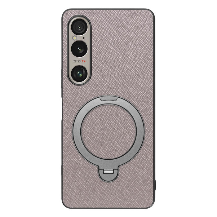 [ LOOF CASUAL MAG-RING Series ] Xperia 1 VI  スマホケース 背面 ケース カバー ハードケース マグネット内蔵の薄型多機能リング付 スタンド [ Xperia 1 VI ]