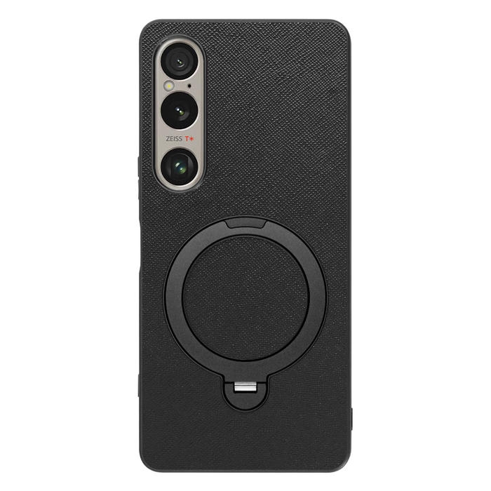 [ LOOF CASUAL MAG-RING Series ] Xperia 1 VI  スマホケース 背面 ケース カバー ハードケース マグネット内蔵の薄型多機能リング付 スタンド [ Xperia 1 VI ]