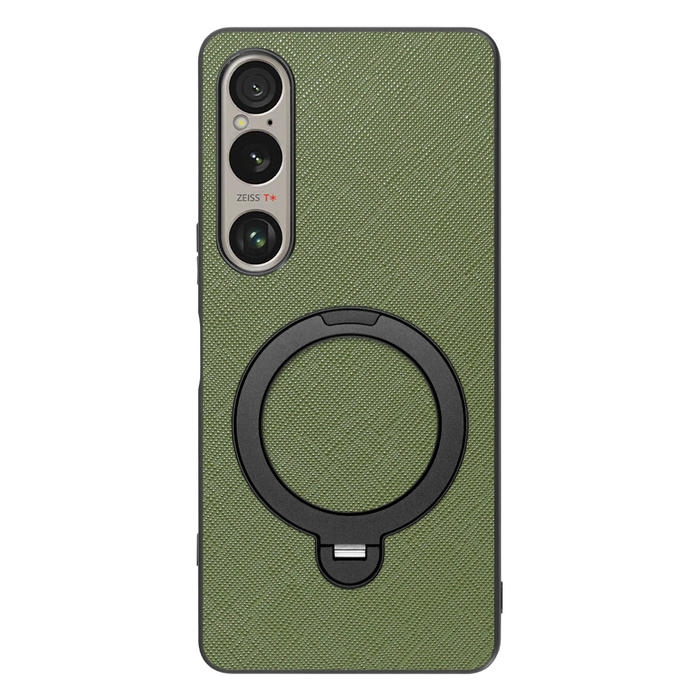 [ LOOF CASUAL MAG-RING Series ] Xperia 1 VI  スマホケース 背面 ケース カバー ハードケース マグネット内蔵の薄型多機能リング付 スタンド [ Xperia 1 VI ]