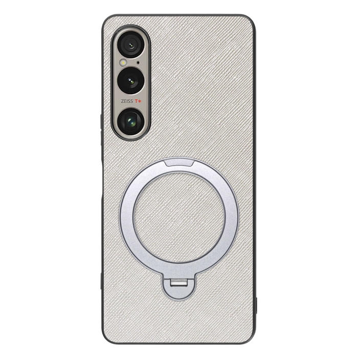 [ LOOF CASUAL MAG-RING Series ] Xperia 1 VI  スマホケース 背面 ケース カバー ハードケース マグネット内蔵の薄型多機能リング付 スタンド [ Xperia 1 VI ]