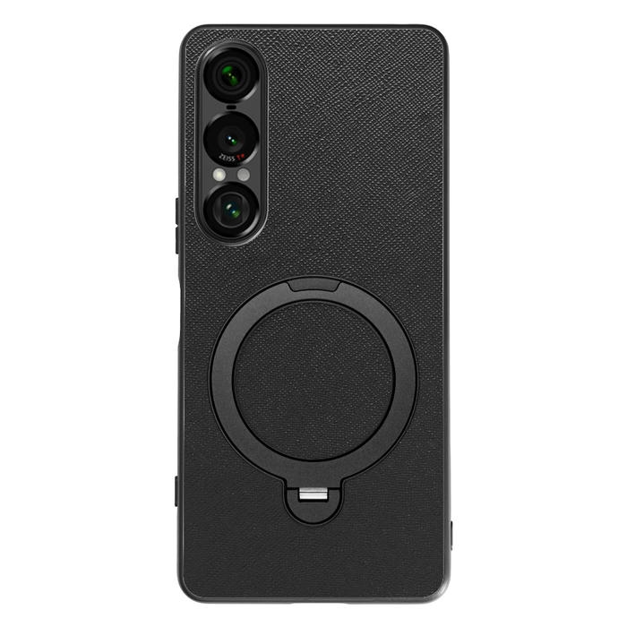 [ LOOF CASUAL MAG-RING Series ] Xperia 1 VII SO-51F スマホケース 背面 ケース カバー ハードケース マグネット内蔵の薄型多機能リング付 スタンド [ Xperia 1 VII ]