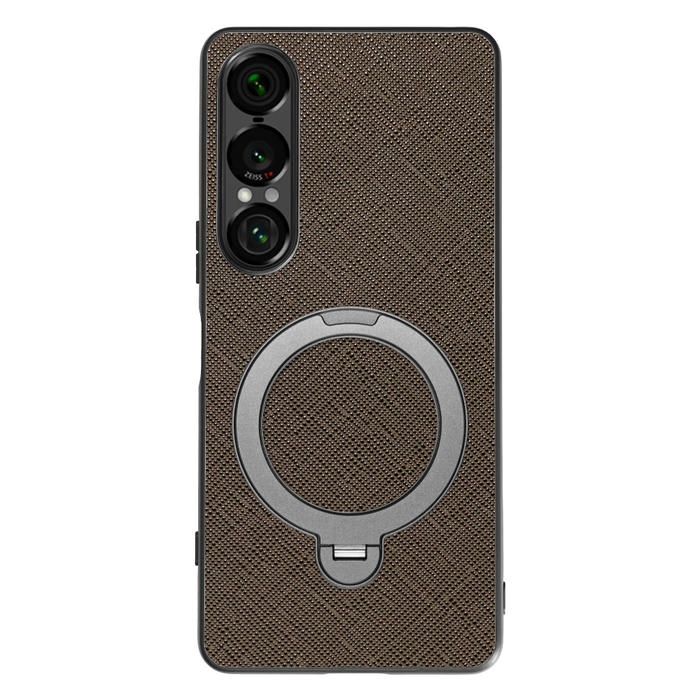 [ LOOF CASUAL MAG-RING Series ] Xperia 1 VII SO-51F スマホケース 背面 ケース カバー ハードケース マグネット内蔵の薄型多機能リング付 スタンド [ Xperia 1 VII ]