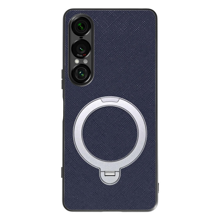 [ LOOF CASUAL MAG-RING Series ] Xperia 1 VII SO-51F スマホケース 背面 ケース カバー ハードケース マグネット内蔵の薄型多機能リング付 スタンド [ Xperia 1 VII ]
