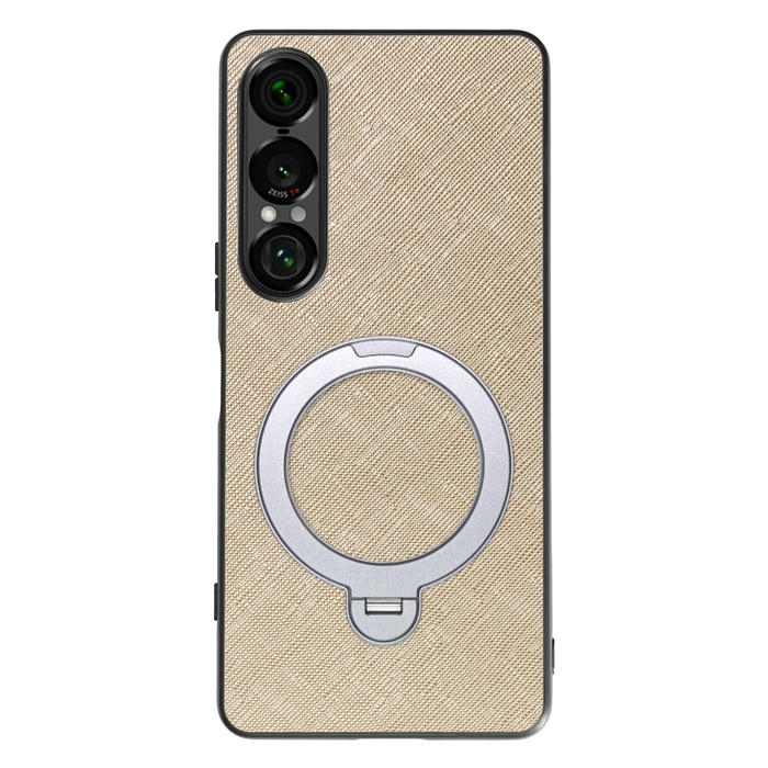 [ LOOF CASUAL MAG-RING Series ] Xperia 1 VII SO-51F スマホケース 背面 ケース カバー ハードケース マグネット内蔵の薄型多機能リング付 スタンド [ Xperia 1 VII ]