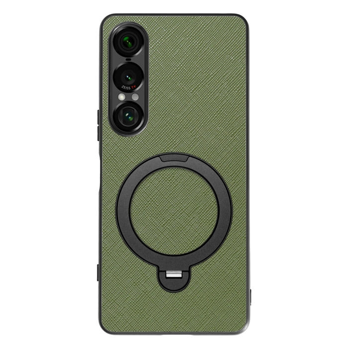 [ LOOF CASUAL MAG-RING Series ] Xperia 1 VII SO-51F スマホケース 背面 ケース カバー ハードケース マグネット内蔵の薄型多機能リング付 スタンド [ Xperia 1 VII ]