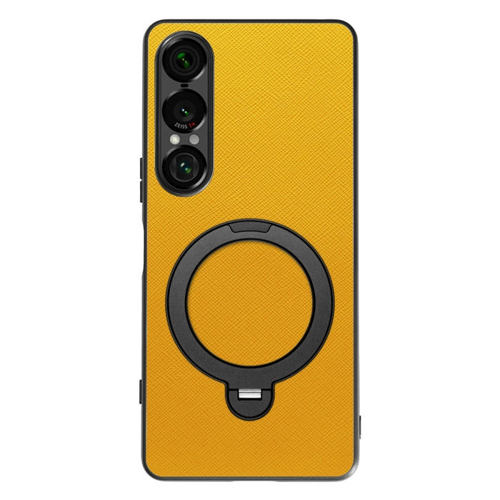[ LOOF CASUAL MAG-RING Series ] Xperia 1 VII SO-51F スマホケース 背面 ケース カバー ハードケース マグネット内蔵の薄型多機能リング付 スタンド [ Xperia 1 VII ]